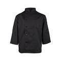 Kng XS Men's Black 3/4 Sleeve Chef Coat 1660XS